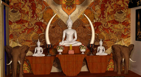 ออกแบบห้องพระอย่างไรให้ลงตัวกับบ้านร่วมสมัย