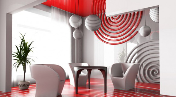 ไอเดียตกแต่งห้องด้วยสีแดง