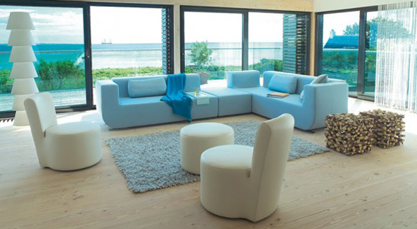 ลิฟวิ่งรูมสีสันโซฟาชุด