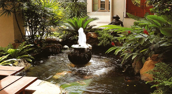 น้ำพุ กับการแต่งสวน ให้บ้านน่าอยู่  