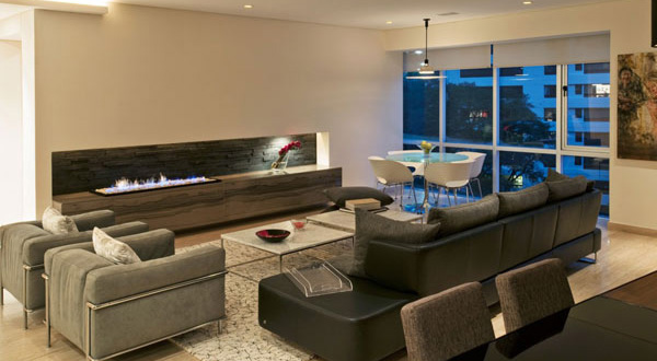 ตกแต่งภายใน อพาร์ทเมนท์ แบบร่วมสมัย