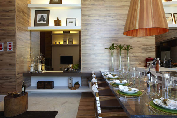 ชุดโต๊ะรับประทาน ชั้นวางของ โคมไฟ