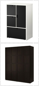 ตู้เสื้อผ้าขาวดำ , ตู้เสื้อผ้าแบบโมเดิร์น