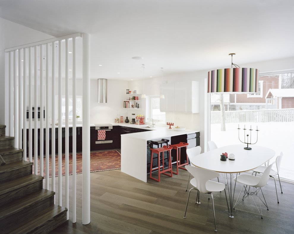 ตกแต่งภายในสีขาว 