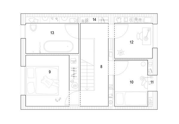 แปลนบ้านชั้นบน