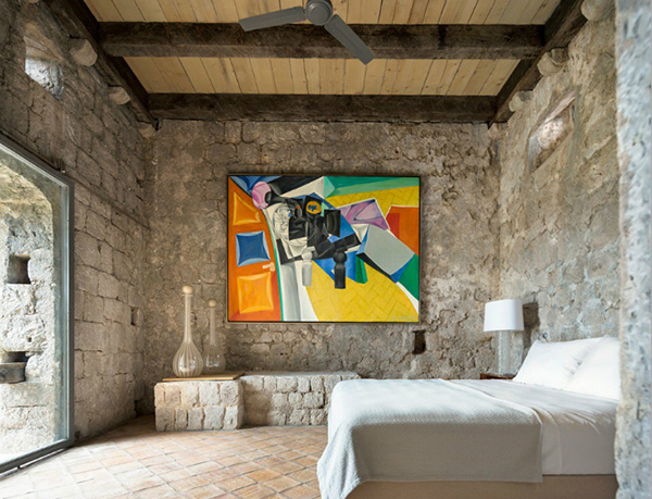 ตกแต่งห้องนอนด้วยหิน