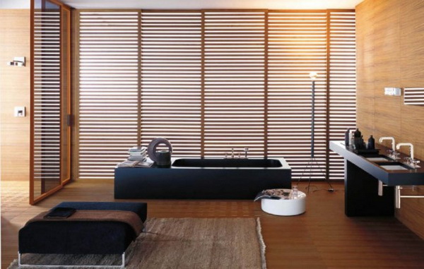 พื้นไม้เนื้อแข็งในห้องน้ำ