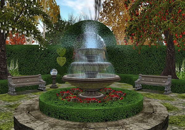 ตกแต่งสวนสวย ด้วยน้ำพุ