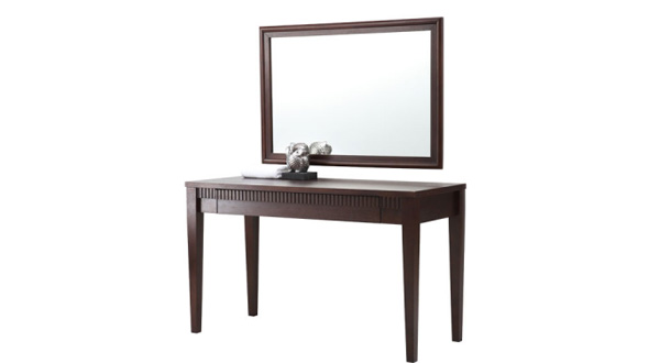 โต๊ะแป้งสีน้ำตาลเข็ม