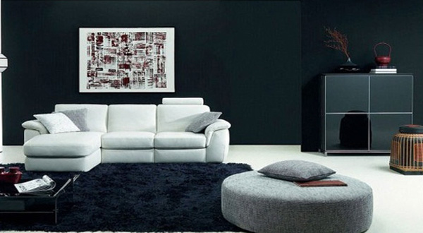 ไอเดียตกแต่งห้องนั่งเล่นโทนขาว-ดำ