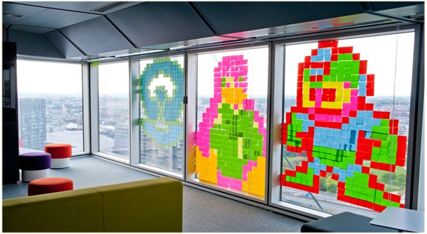 ไอเดียแต่งบ้านด้วยกระดาษ Post it !