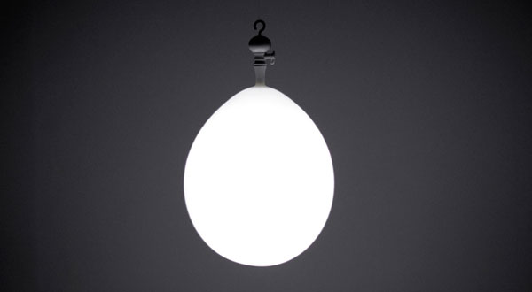 โคมไฟบอลลูนสีขาว