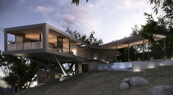 แบบบ้าน ลอยตัวบนอากาศ ในแนปาริเวอร์เฮ้าส์