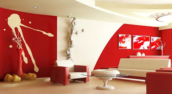 ไอเดียตกแต่งห้องด้วยสีแดงสด