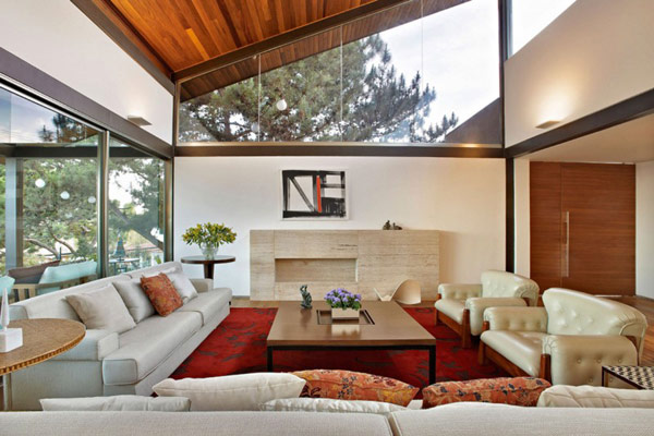 ห้องรับแขก ไม้ระแนง โซฟา พรม ห้องรับแขก ไม้ระแนง โซฟา พรม