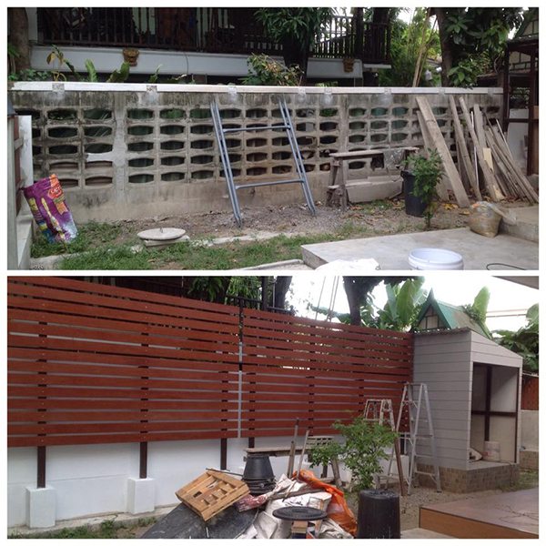 จัดสวนริมรั้ว จัดสวนริมรั้ว