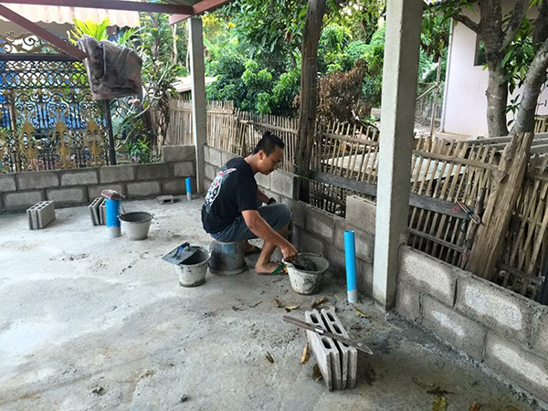 ก่อผนังอิฐบล็อก ก่อผนังอิฐบล็อก