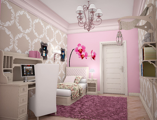 แต่งห้องนอนสีชมพู แต่งห้องนอนสีชมพู