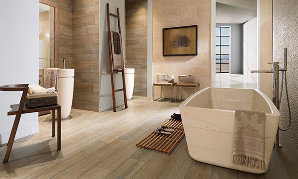 ไอเดียการใช้บันไดแต่งห้องน้ำ